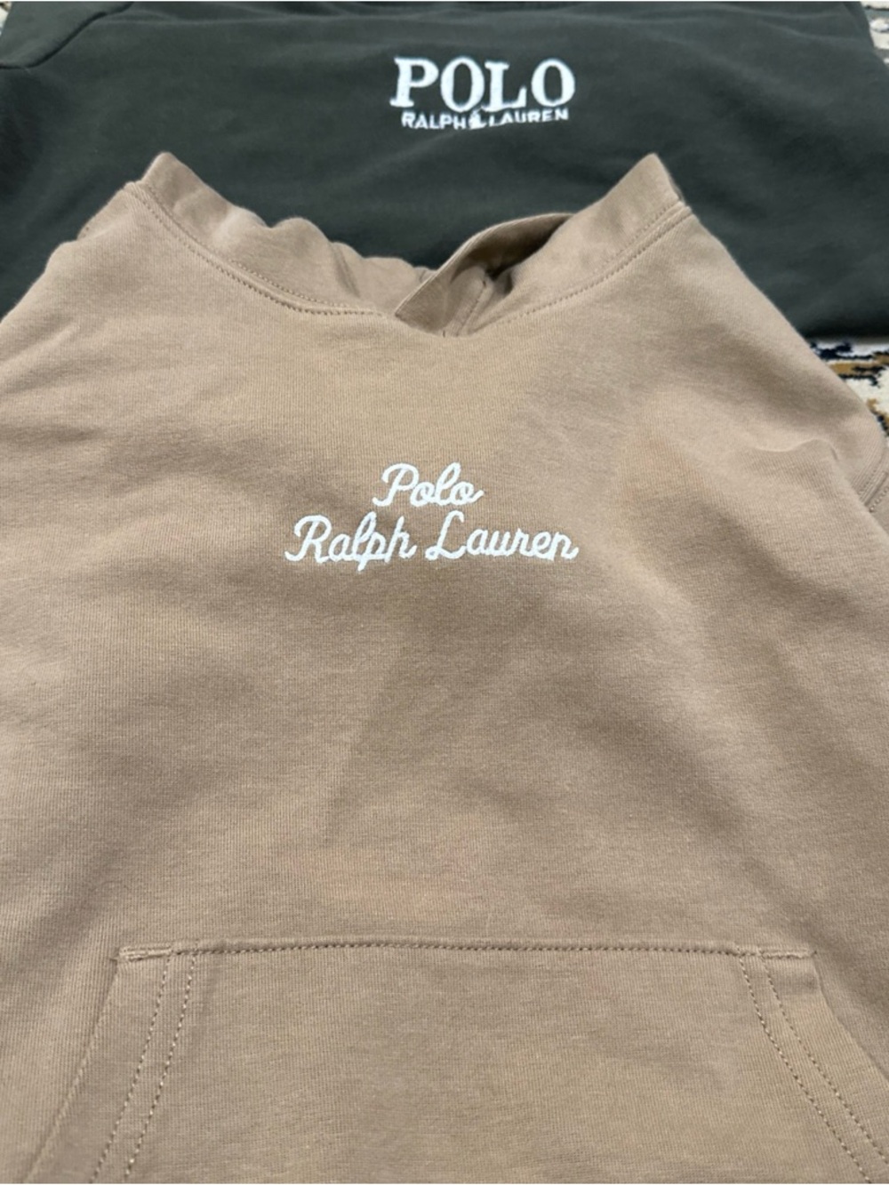 Polo Ralph Lauren Brown And Olive Green Embroidered Hoodies Size Small Lot 2